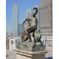 Outdoor-Dekoration Bronze Metall lebensgroße Frau und Mann erotische Statue